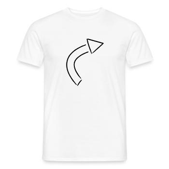 Arrow drawing sketch black - Men's T-Shirt - white - Front - AI Model Male 178 dark (178cm)