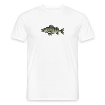 Pêche aux carnassiers du sandre - T-shirt homme - blanc - Devant - AI Model Male 178 dark (178cm)