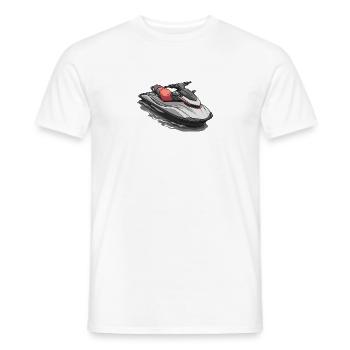 Action on the jet ski - Men's T-Shirt - white - Front - AI Model Male 178 dark (178cm)