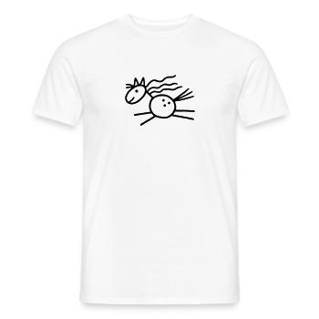 Horse jumps - Men's T-Shirt - white - Front - AI Model Male 178 dark (178cm)