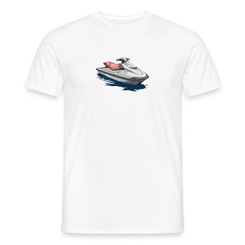Action on the jet ski - Men's T-Shirt - white - Front - AI Model Male 178 dark (178cm)