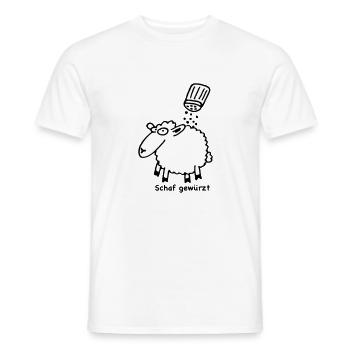 schaf_gewuerzt - Männer T-Shirt - Weiß - Vorne - AI Model Male 178 dark (178cm)
