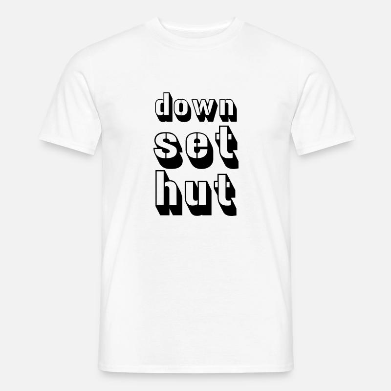 down_set_hut - Männer T-Shirt - Weiß