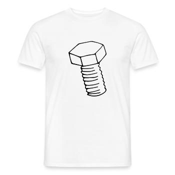 Schraube - Männer T-Shirt - Weiß - Vorne - AI Model Male 178 dark (178cm)