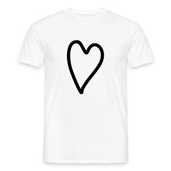 Heart Simple - Men's T-Shirt - white - Front - AI Model Male 178 dark (178cm)