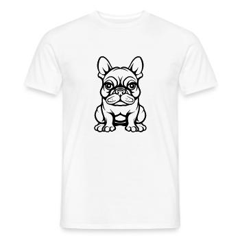 bulldogg hund comic - Männer T-Shirt - Weiß - Vorne - AI Model Male 178 dark (178cm)