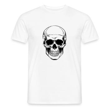 Schädel - Männer T-Shirt - Weiß - Vorne - AI Model Male 178 dark (178cm)