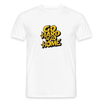 Motivational design Do it - go through with it or leave - Men's T-Shirt - white - Front - AI Model Male 178 dark (178cm)