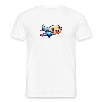 Niedliches Flugzeug - Männer T-Shirt - Weiß - Vorne - AI Model Male 178 dark (178cm)