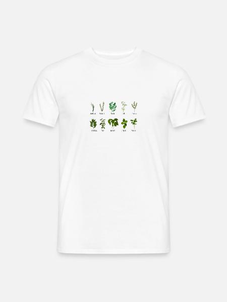 Botanische Kräuter Kräutersammler Geschenk Garten - Männer T-Shirt - Weiß