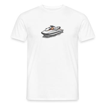 Action on the jet ski - Men's T-Shirt - white - Front - AI Model Male 178 dark (178cm)