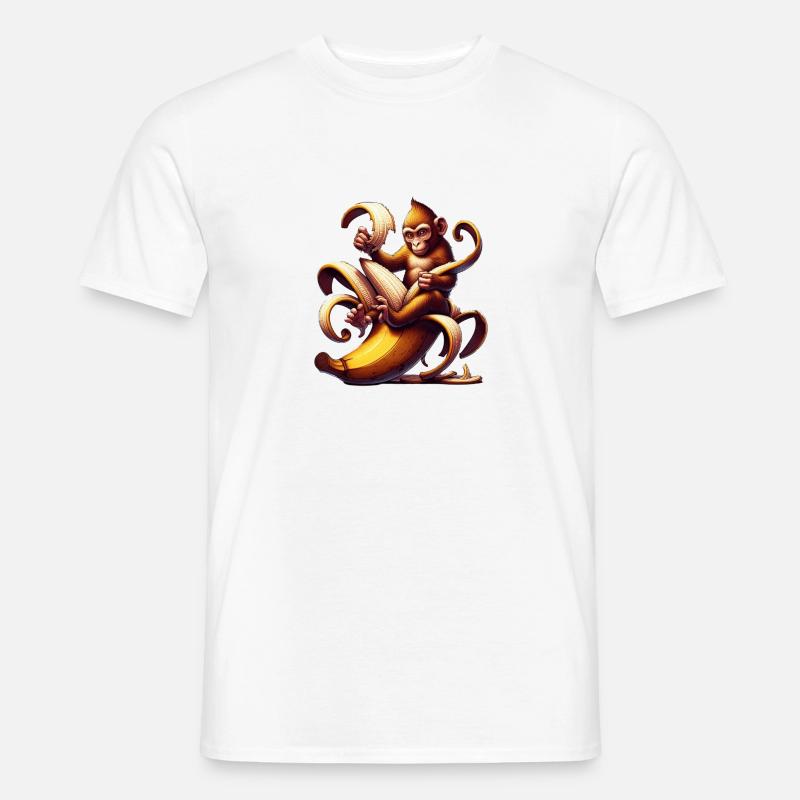 Affe - Männer T-Shirt - Weiß