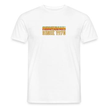 Original Depuis 1970 Logo Rétro - T-shirt homme - blanc - Devant - AI Model Male 178 dark (178cm)