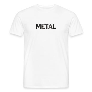 Rostiges Metallbuchstaben-Design - Männer T-Shirt - Weiß - Vorne - AI Model Male 178 dark (178cm)