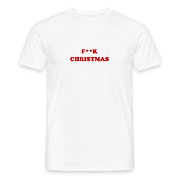 F**K Weihnachten - Männer T-Shirt - Weiß - Vorne - AI Model Male 178 dark (178cm)