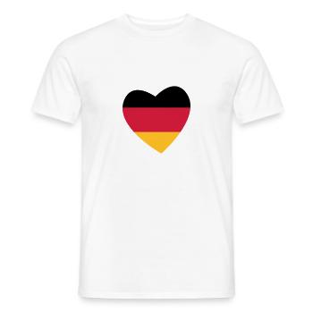 Herz Deutschland - Männer T-Shirt - Weiß - Vorne - AI Model Male 178 dark (178cm)