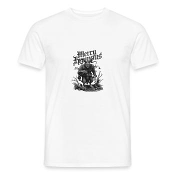 Merry Krampus für ein Krampus Kostüm - Männer T-Shirt - Weiß - Vorne - AI Model Male 178 dark (178cm)