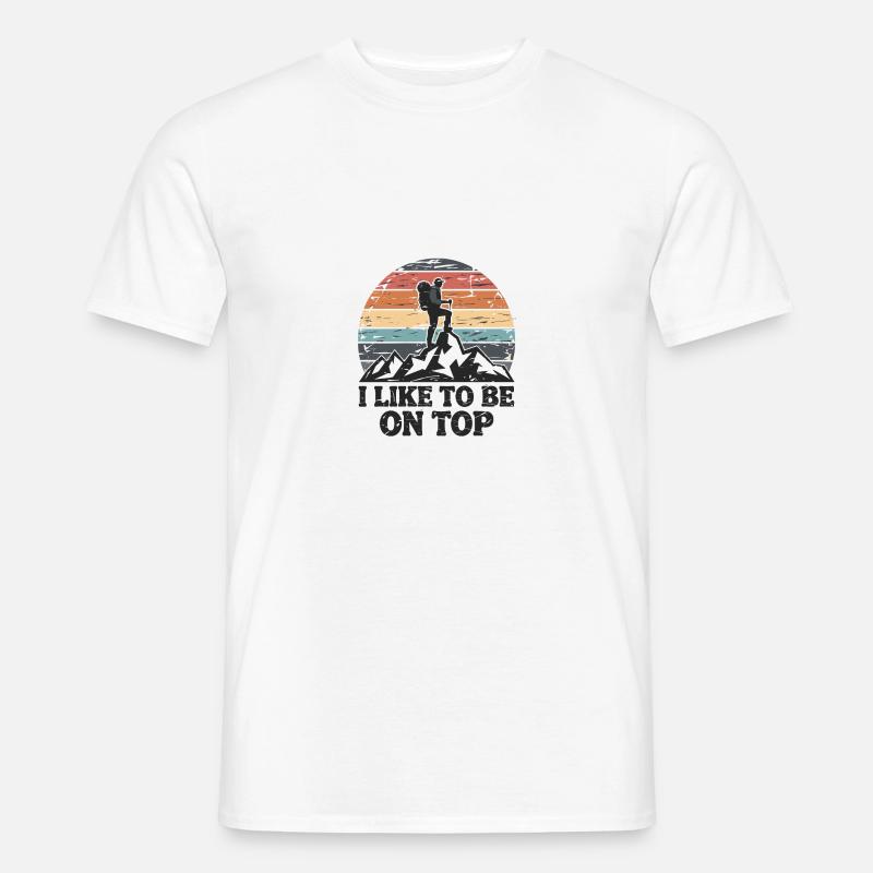 Berggipfel Gipfel Bergsteigen Klettern Kletterer - Männer T-Shirt - Weiß