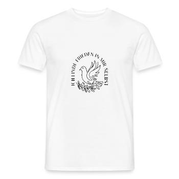 Ich finde den Frieden in mir selbst für einen - Männer T-Shirt - Weiß - Vorne - AI Model Male 178 dark (178cm)