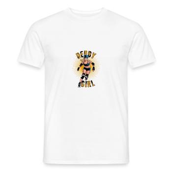 Rollschuhfahren für einen Rollschuhfahrerin - Männer T-Shirt - Weiß - Vorne - AI Model Male 178 dark (178cm)