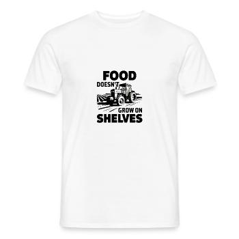 Lebensmittel wachsen nicht im Regal Farming Stolz - Männer T-Shirt - Weiß - Vorne - AI Model Male 178 dark (178cm)