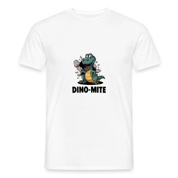 Dino-Mite Lustiges Dinosaurier Wortspiel für eine - Männer T-Shirt - Weiß - Vorne - AI Model Male 178 dark (178cm)