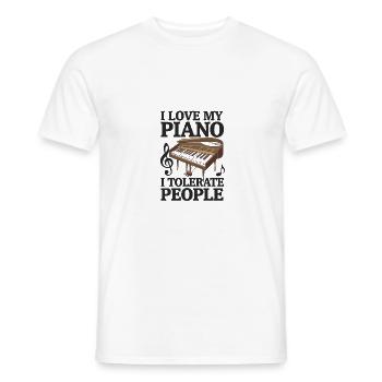 Ich Liebe Mein Klavier Und Toleriere Menschen - Männer T-Shirt - Weiß - Vorne - AI Model Male 178 dark (178cm)