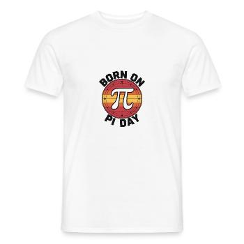 Born on Pi Day: Celebrate the Mathematical - Men's T-Shirt - white - Front - AI Model Male 178 dark (178cm)