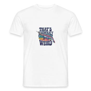 That's Narwhaly Weird Buntes Narwal Kunstwerk - Männer T-Shirt - Weiß - Vorne - AI Model Male 178 dark (178cm)