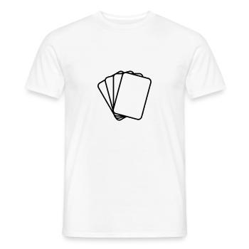 Kartenspiel - Männer T-Shirt - Weiß - Vorne - AI Model Male 178 dark (178cm)