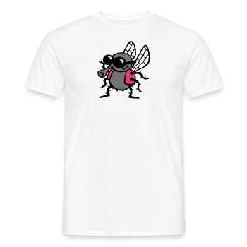 cool_fly_3c_white - T-shirt homme - blanc - Devant - AI Model Male 178 dark (178cm)