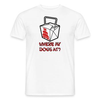 Where my dogs at? - T-shirt homme - blanc - Devant - AI Model Male 178 dark (178cm)