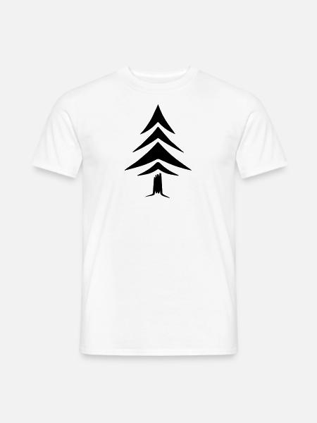 Logo tree fir gift idea - Men's T-Shirt - white