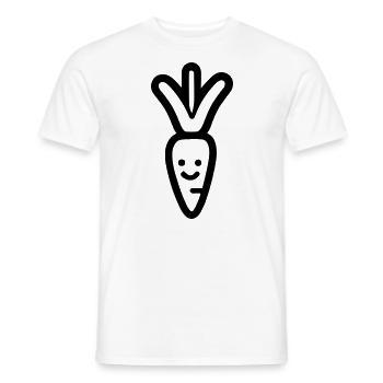 Carrot - Men's T-Shirt - white - Front - AI Model Male 178 dark (178cm)