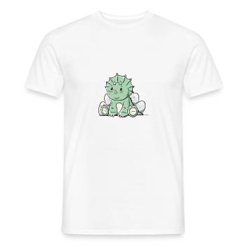DinosaurierTriceratops - Männer T-Shirt - Weiß - Vorne - AI Model Male 178 dark (178cm)