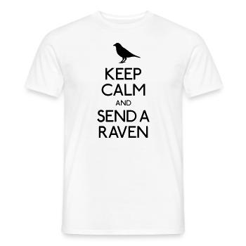 Keep Calm Raven - T-shirt homme - blanc - Devant - AI Model Male 178 dark (178cm)