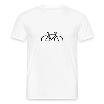 Halbes Fahrrad / half a bicycle (1c) - Men's T-Shirt - white - Front - AI Model Male 178 dark (178cm)