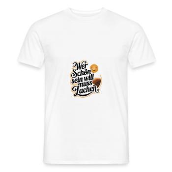 Sunny days bring a good mood - Men's T-Shirt - white - Front - AI Model Male 178 dark (178cm)