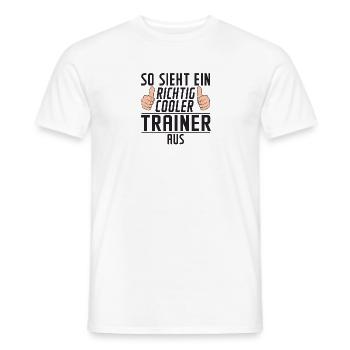 Trainer | lustige | Verein | Sport | Humor - Männer T-Shirt - Weiß - Vorne - AI Model Male 178 dark (178cm)