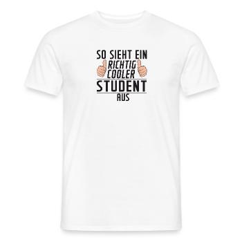 Student | Universität | Uni | Spruch | Studium - Männer T-Shirt - Weiß - Vorne - AI Model Male 178 dark (178cm)