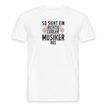 Musiker | lustig | Musik | Musikant | Humor - Männer T-Shirt - Weiß - Vorne - AI Model Male 178 dark (178cm)