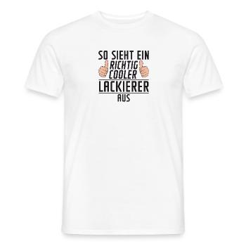 Lackierer | Spruch | | Definition lackieren - Männer T-Shirt - Weiß - Vorne - AI Model Male 178 dark (178cm)