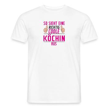Köchin | Spruch | Chefköchin | Chefkoch - Männer T-Shirt - Weiß - Vorne - AI Model Male 178 dark (178cm)