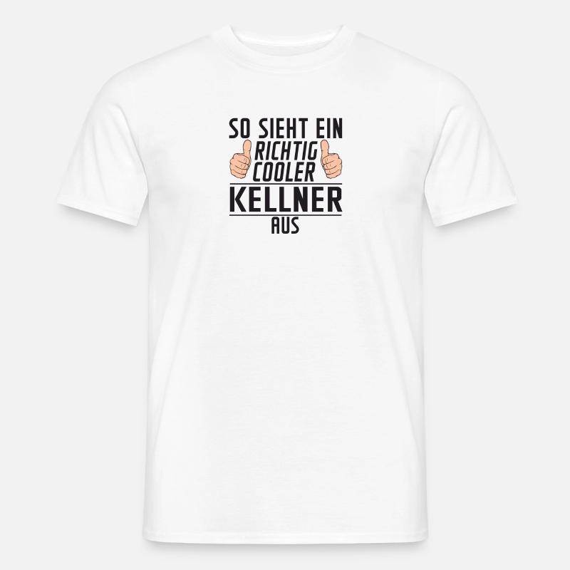 Kellner | Spruch | Definition kellnern | Bedienung - Männer T-Shirt - Weiß