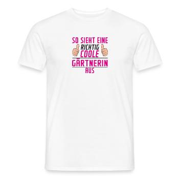 Gärtnerin | lustig | Gartenbau | | Spruch - Männer T-Shirt - Weiß - Vorne - AI Model Male 178 dark (178cm)