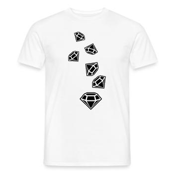 Diamond Icon Silhouette - Men's T-Shirt - white - Front - AI Model Male 178 dark (178cm)