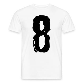 Maillot à 8 chiffres - T-shirt homme - blanc - Devant - AI Model Male 178 dark (178cm)