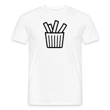French fries - Men's T-Shirt - white - Front - AI Model Male 178 dark (178cm)