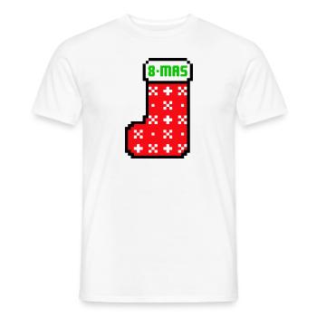 8bits Christmas Stocking - T-shirt homme - blanc - Devant - AI Model Male 178 dark (178cm)