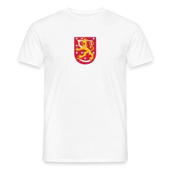 Nationalwappen von Finnland - Männer T-Shirt - Weiß - Vorne - AI Model Male 178 dark (178cm)